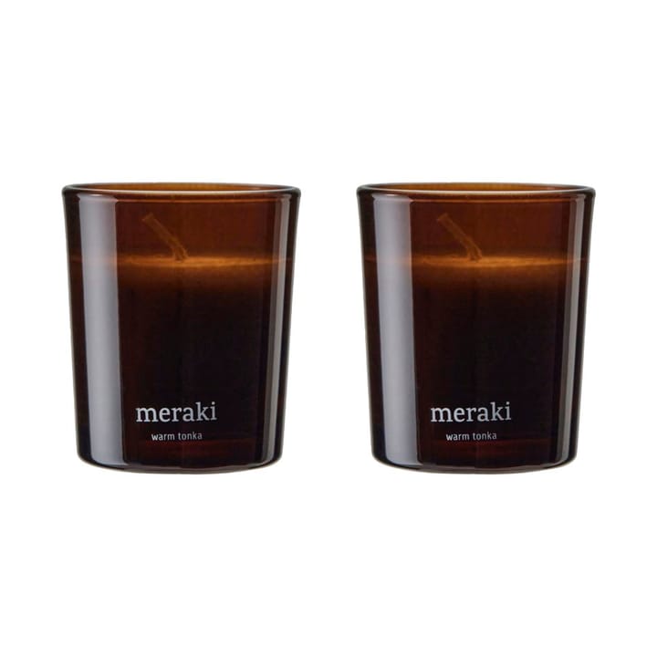 Meraki scented candles 12 hours 2-pack, Warm tonka Meraki