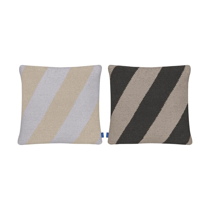 Across kelim cushion cover, Light grey, 50x50 cm Mette Ditmer