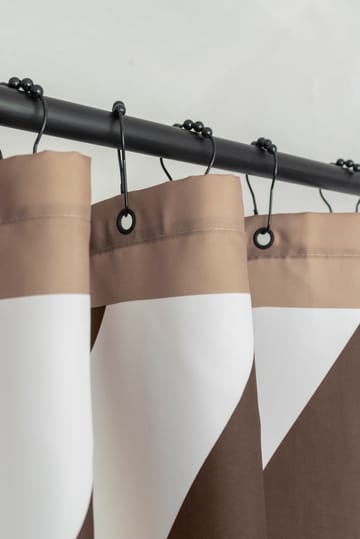 Diagonal shower curtain 150x200 cm - Chocolate - Mette Ditmer