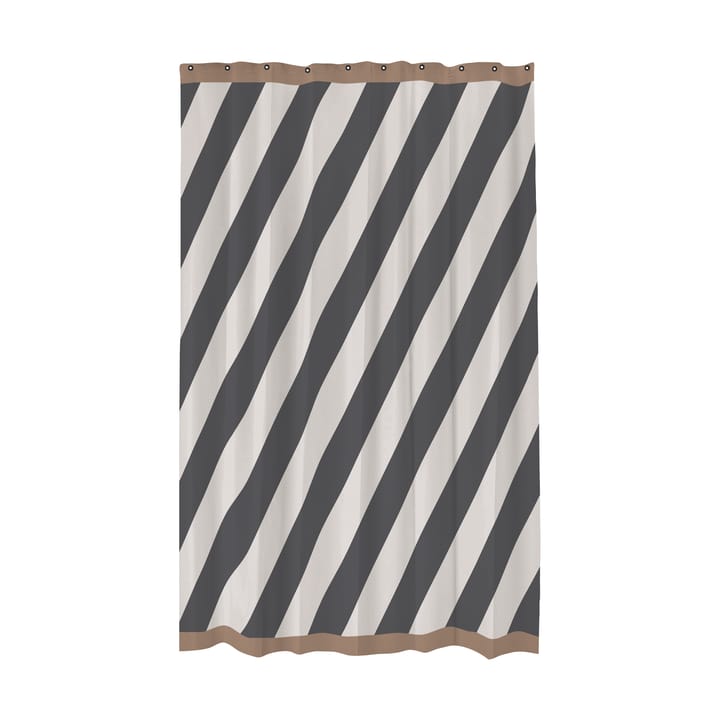 Diagonal shower curtain 150x200 cm - Dark grey - Mette Ditmer