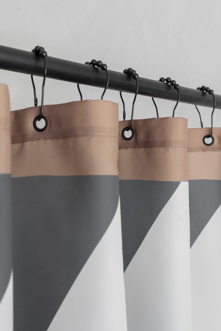 Diagonal shower curtain 150x200 cm, Dark grey Mette Ditmer