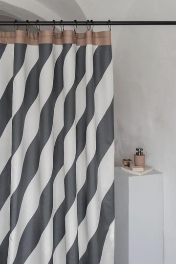 Diagonal shower curtain 150x200 cm - Dark grey - Mette Ditmer