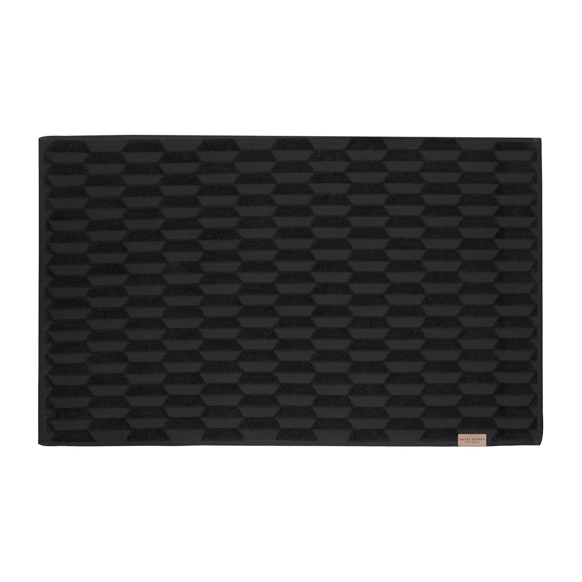 Mette Ditmer Geo bathroom mat 50x80 cm Black | Scandinavian Design | Bath mats | Black