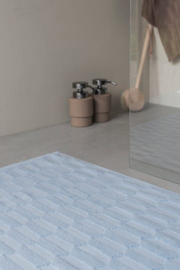 Geo bathroom mat 50x80 cm - Light Blue - Mette Ditmer