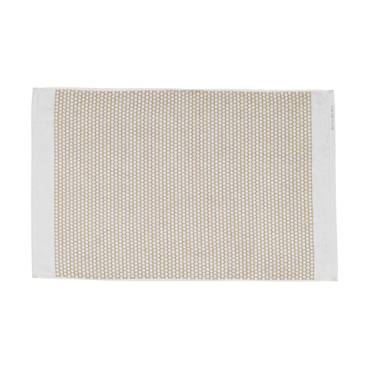 Mette Ditmer Grid bathroom rug 50x80 cm Sand-off white