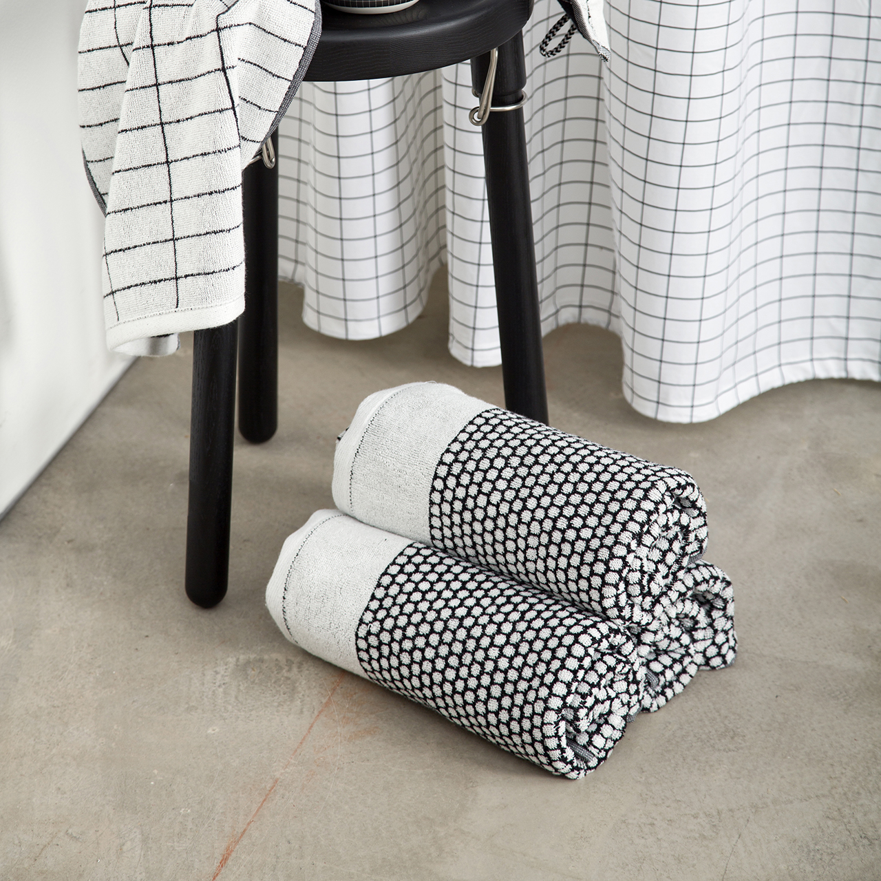 GEO Towel, stone blue – Mette Ditmer - International