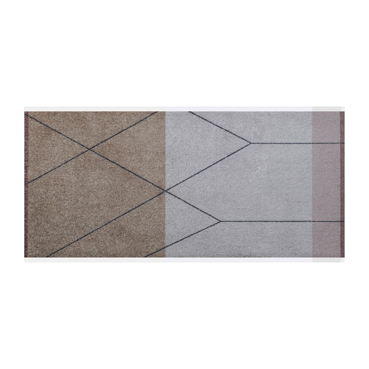 Mette Ditmer Linea rug allround Sand | Scandinavian Design | Plastic rugs | Beige