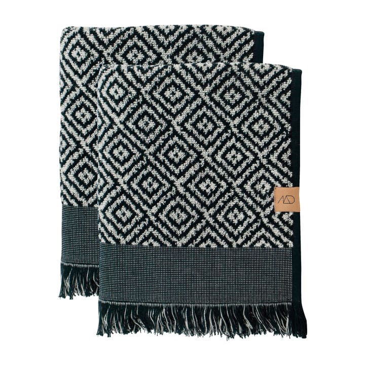 Morocco guest towel 35x55 cm 2-pack - Black-white - Mette Ditmer