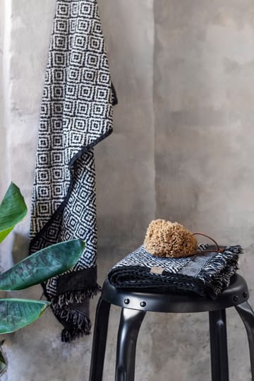 Morocco towel 50x90 cm - Black-white - Mette Ditmer