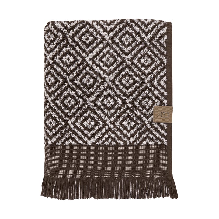 Morocco towel 50x90 cm - Chocolate-off-white - Mette Ditmer