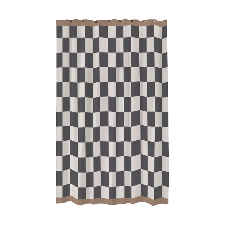 Retro shower curtain 150x200 cm - Dark grey - Mette Ditmer