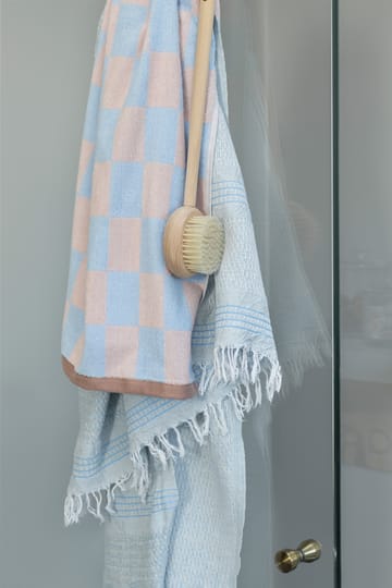 Retro towel 50x90 cm - Light blue - Mette Ditmer