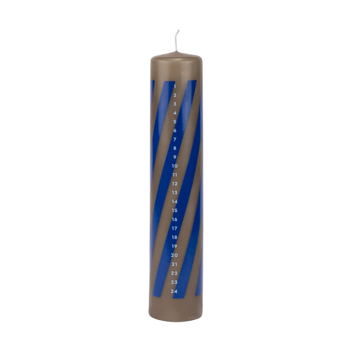 Twentyfour advent candle 25 cm - Cobalt - Mette Ditmer