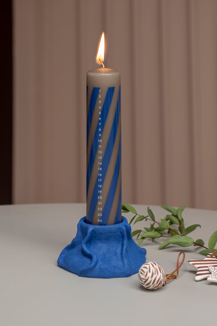 Twentyfour advent candle 25 cm - Cobalt - Mette Ditmer