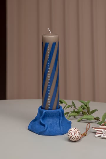 Twentyfour advent candle 25 cm - Cobalt - Mette Ditmer