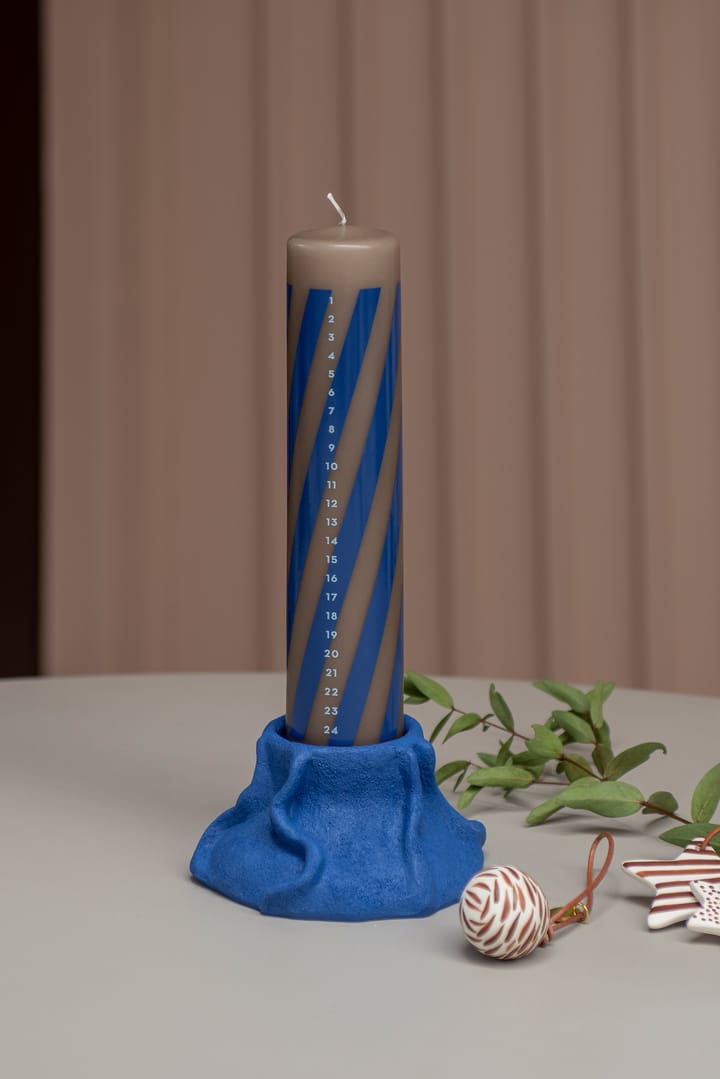 Twentyfour advent candle 25 cm - Cobalt - Mette Ditmer