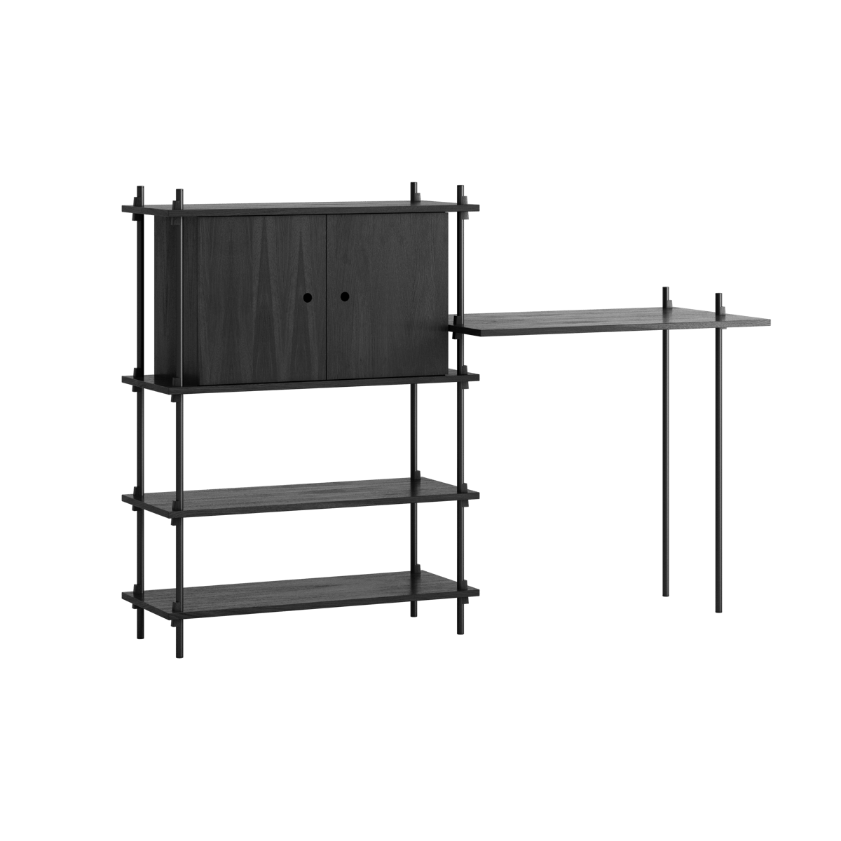 MOEBE Moebe shelving system s.115.2.D Black