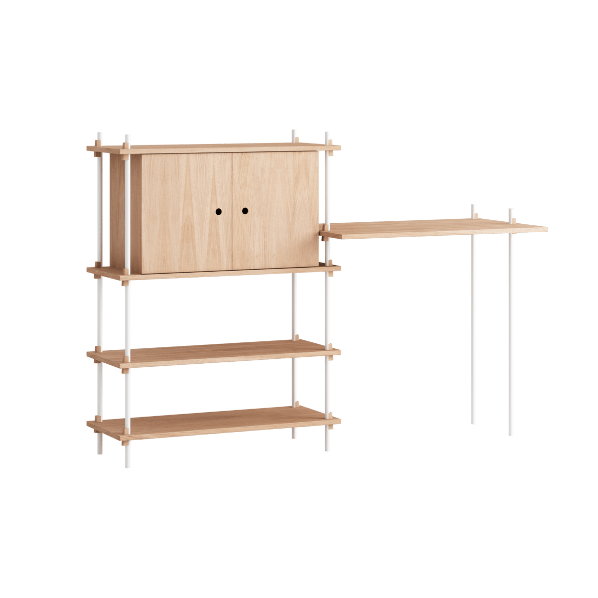 MOEBE Moebe shelving system s.115.2.D Oak-white