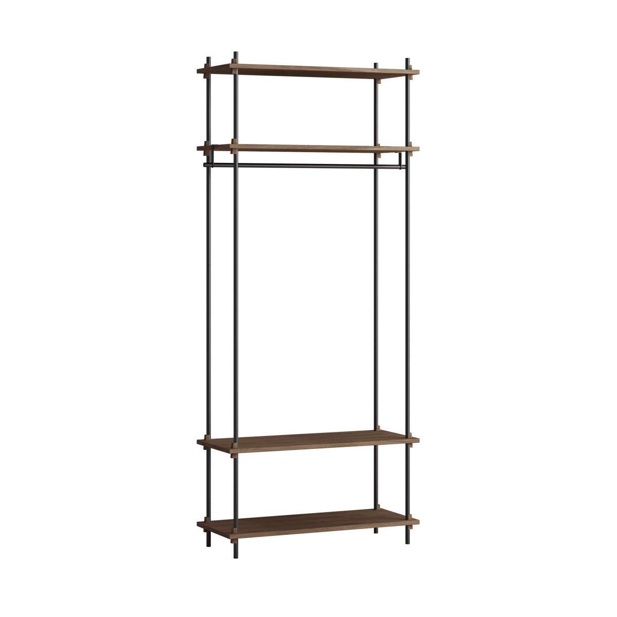 MOEBE Moebe shelving system s.200.1.F Smoked oak-black