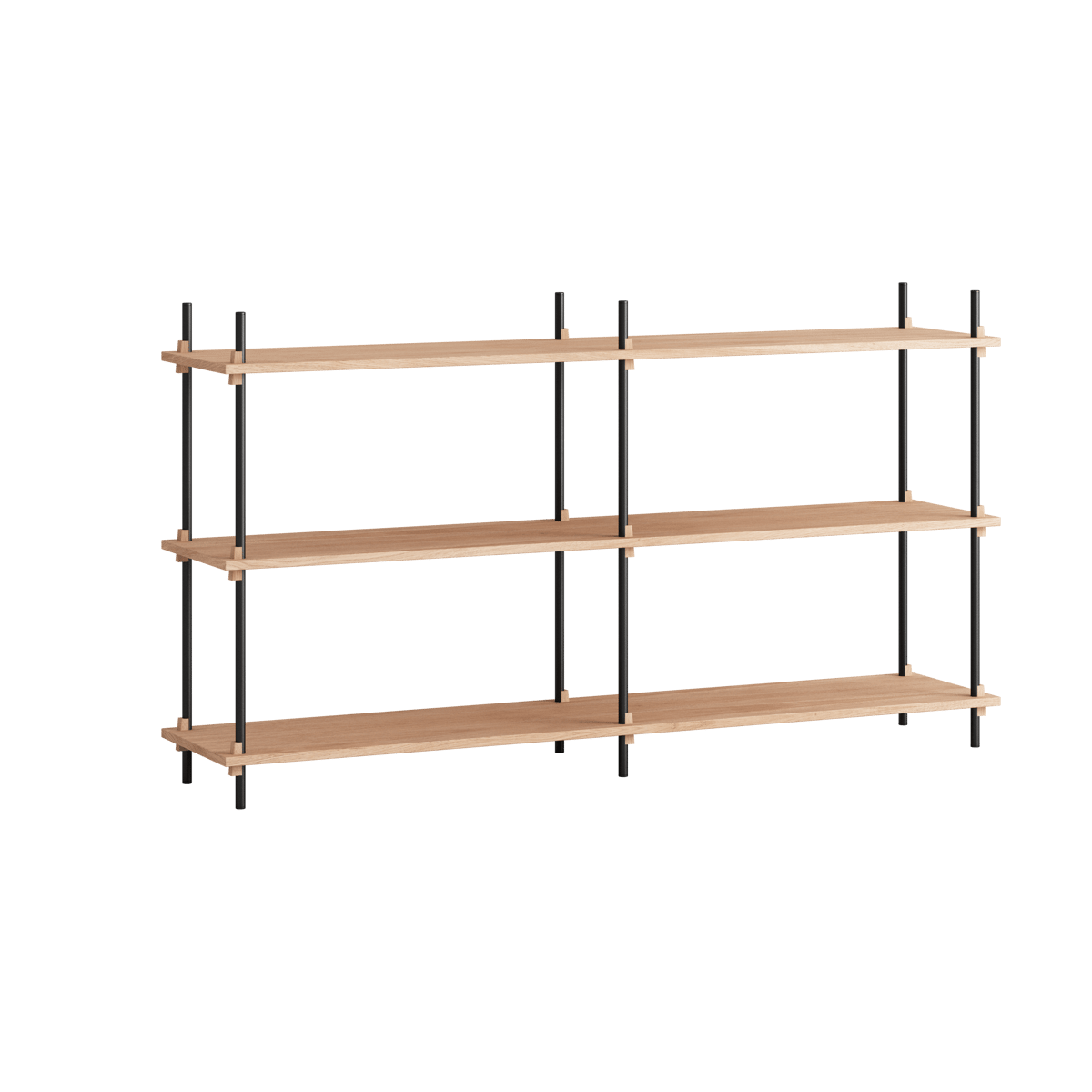 MOEBE Moebe shelving system s.85.2.B Oak-black