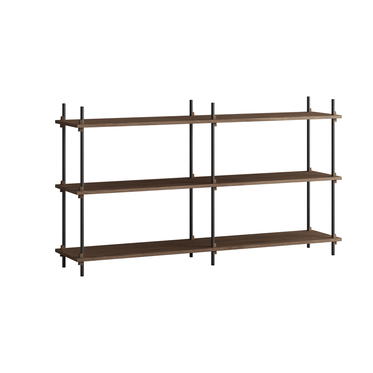 MOEBE Moebe shelving system s.85.2.B Smoked oak-black