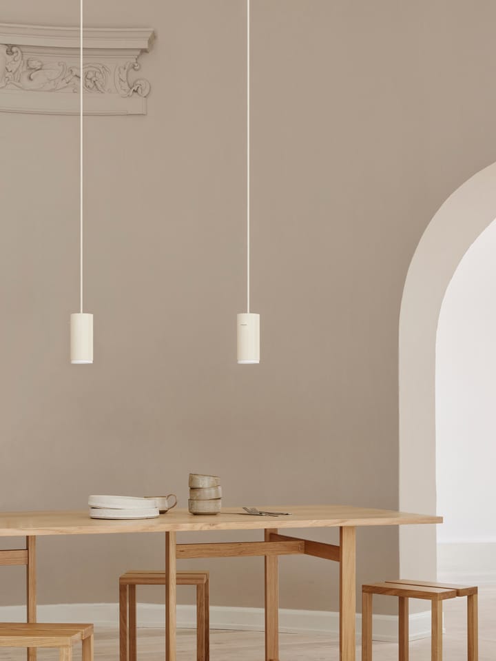 Moebe Tube pendant lamp small Ø8 cm, Beige MOEBE