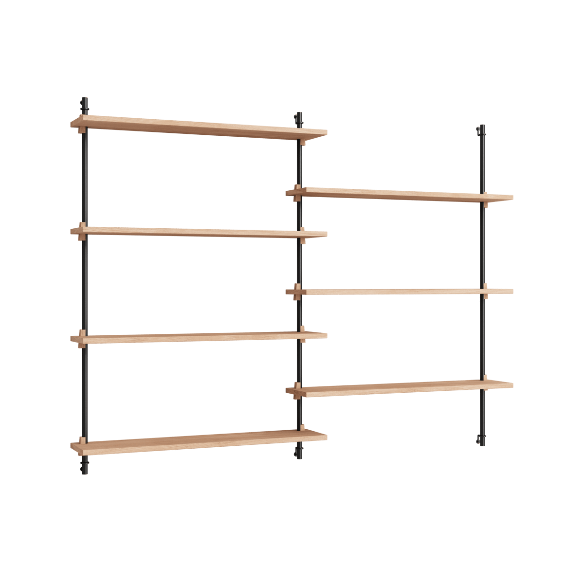 MOEBE Moebe wall shelving ws.115.2.B Oak-black