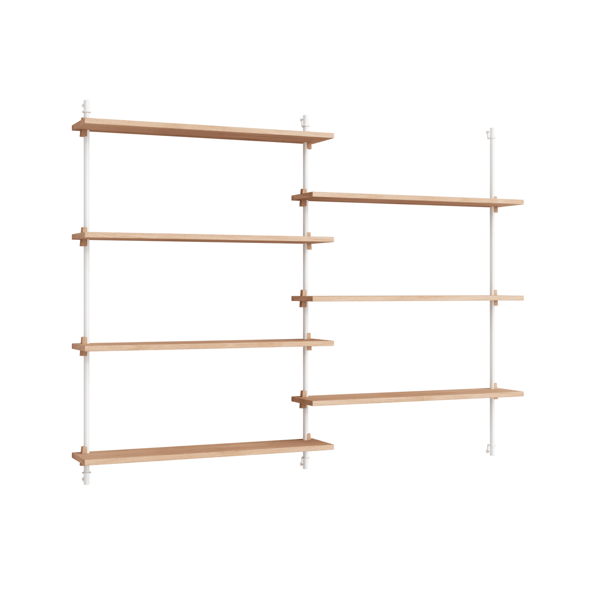 MOEBE Moebe wall shelving ws.115.2.B Oak-white