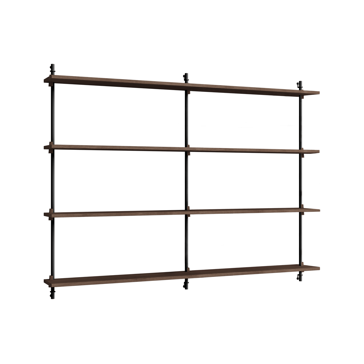 MOEBE Moebe wall shelving ws.115.2.B Smoked oak-black