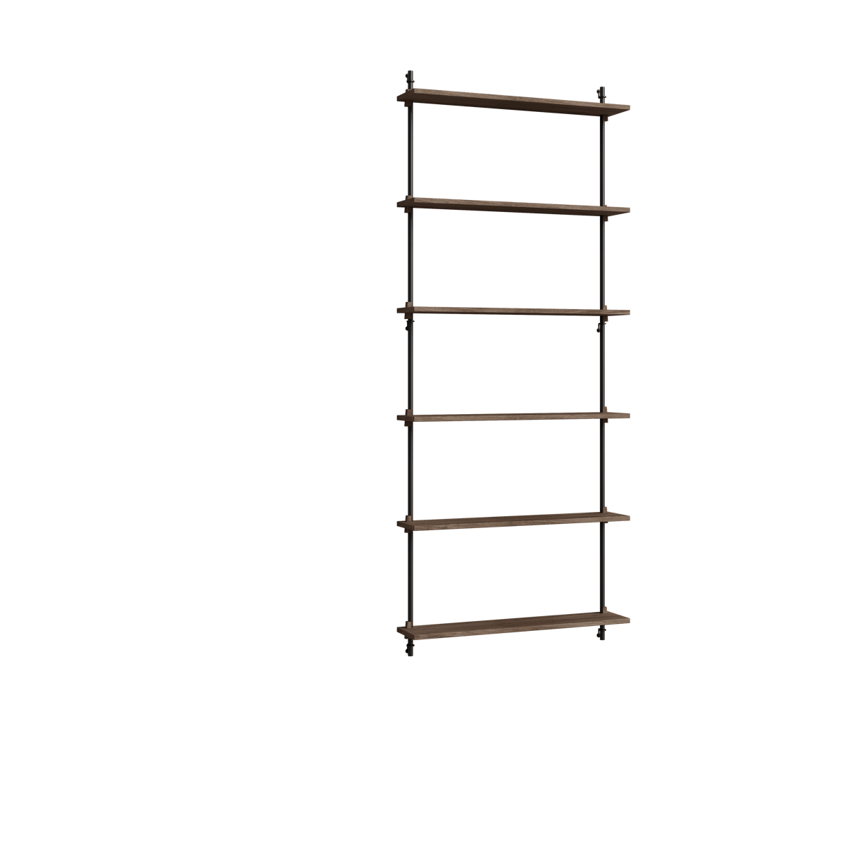 MOEBE Moebe wall shelving ws.200.1 Smoked oak-black