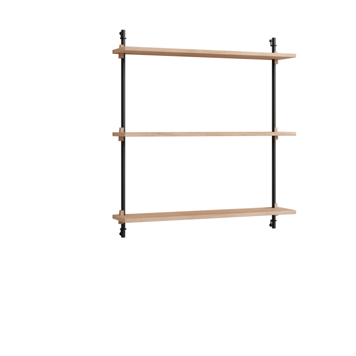 Moebe wall shelving ws.85.1 - Oak-black - MOEBE