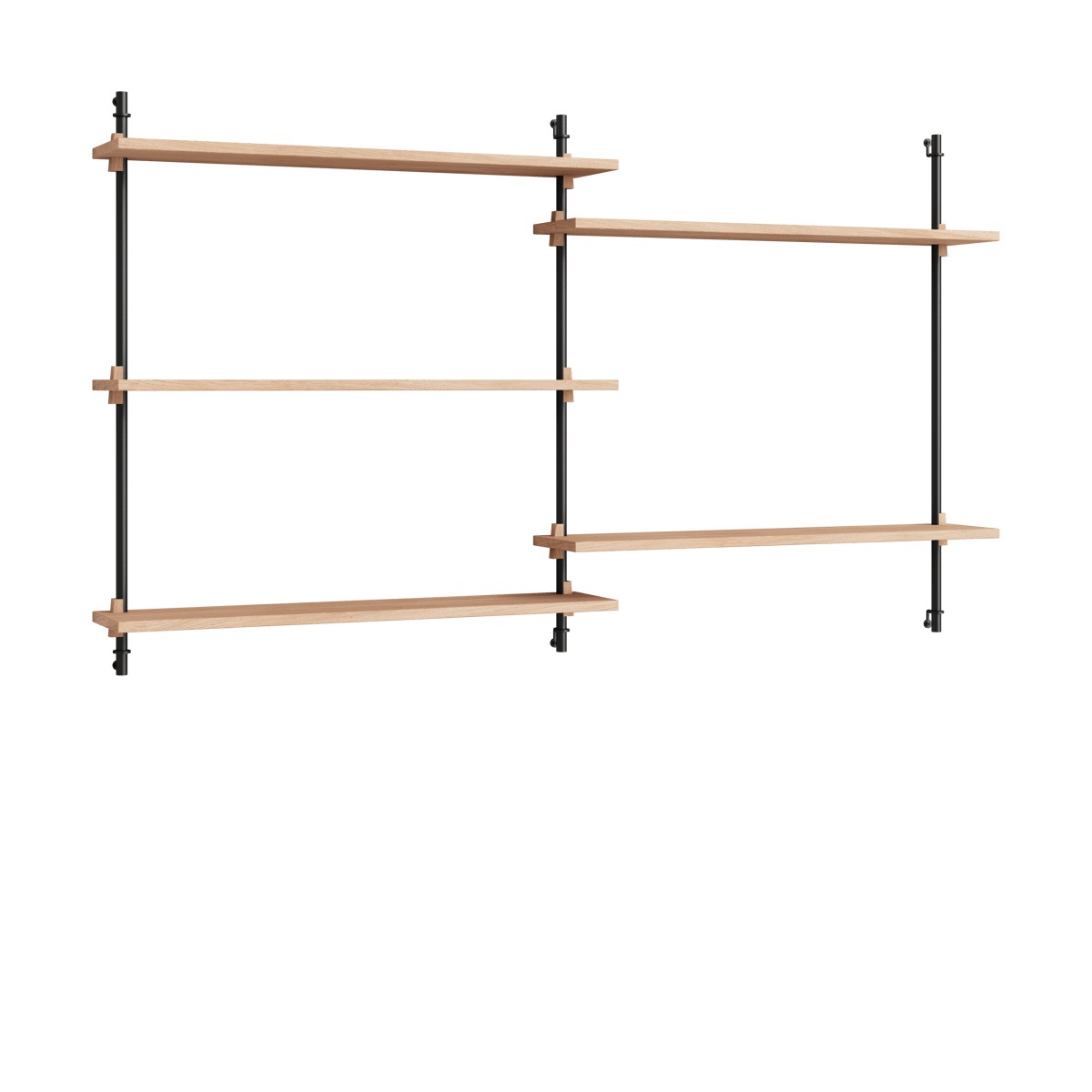 MOEBE Moebe wall shelving ws.85.2.B Oak-black