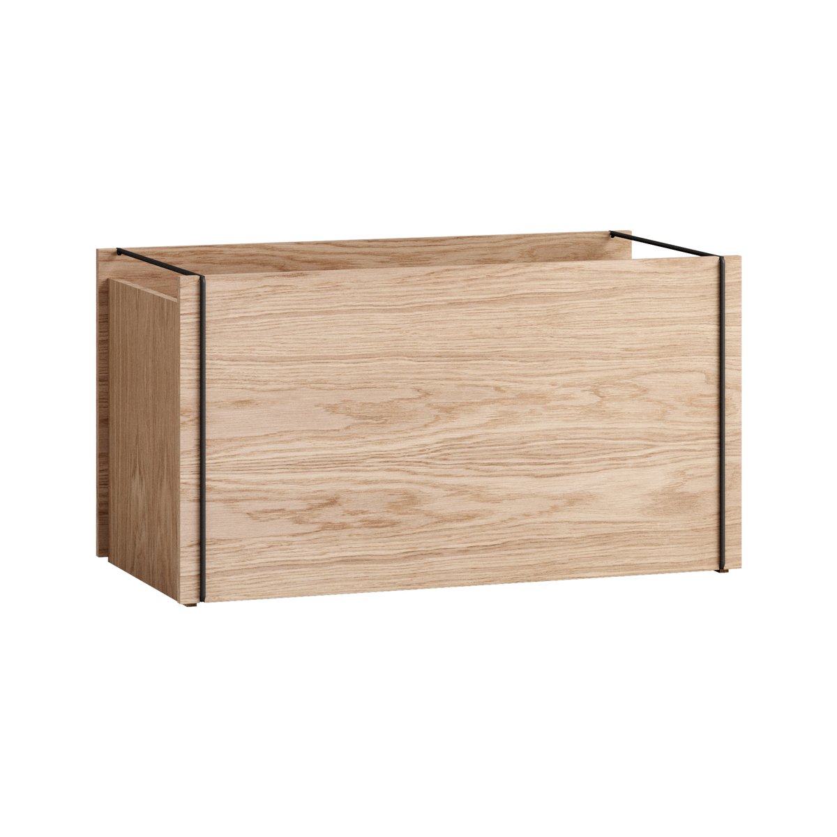 MOEBE Storage box oak 33x60 cm Wood. black