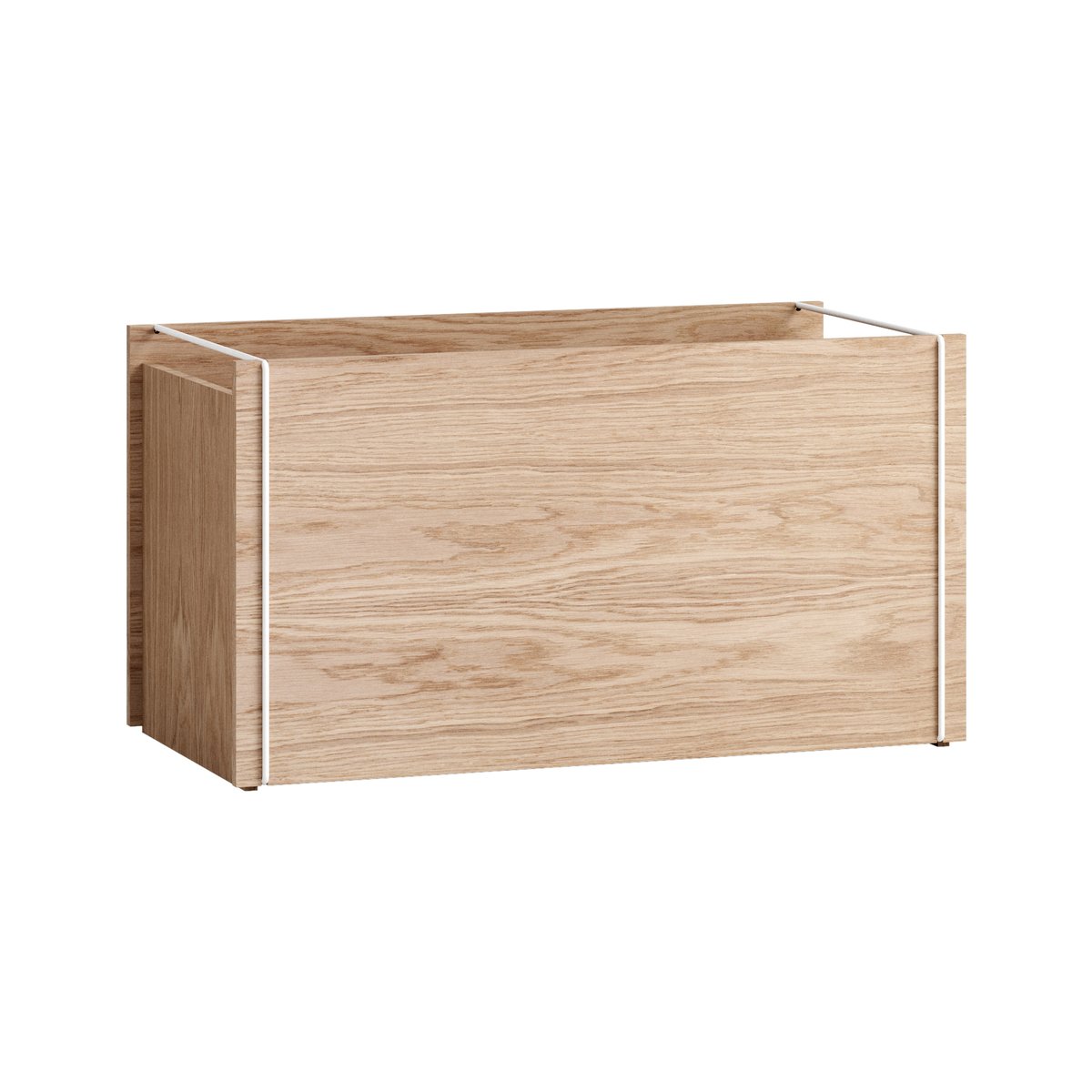 MOEBE Storage box oak 33x60 cm Wood. white