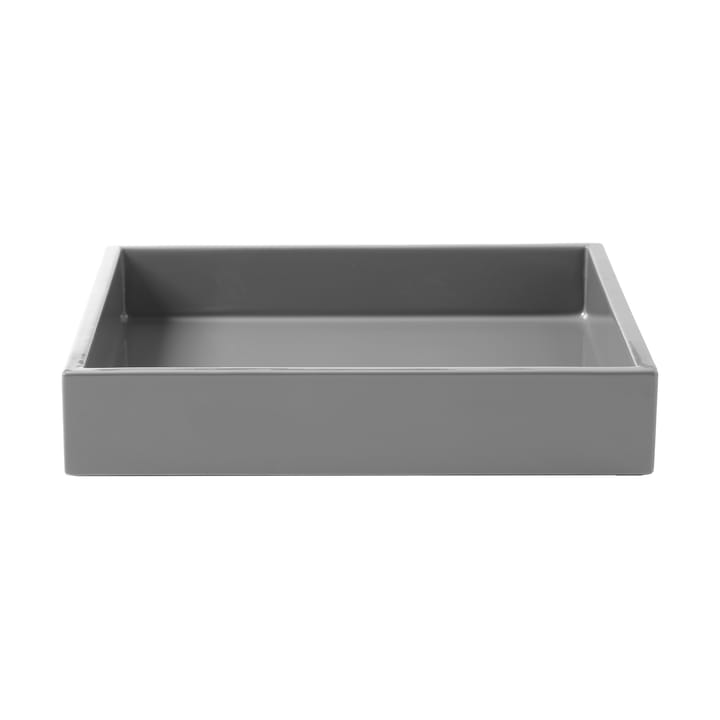 Lux lacquered decorative tray 19x19x3,5 cm - Anthracite - Mojoo