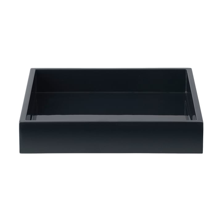 Lux lacquered decorative tray 19x19x3,5 cm - Black - Mojoo