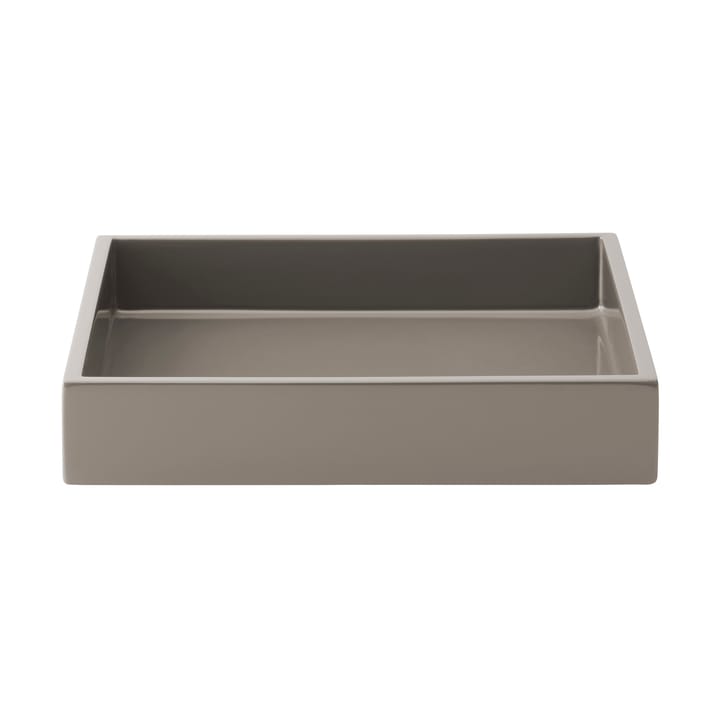 Lux lacquered decorative tray 19x19x3,5 cm - Dark grey - Mojoo