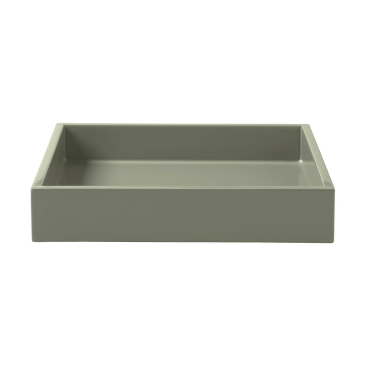 Lux lacquered decorative tray 19x19x3,5 cm - Sage - Mojoo