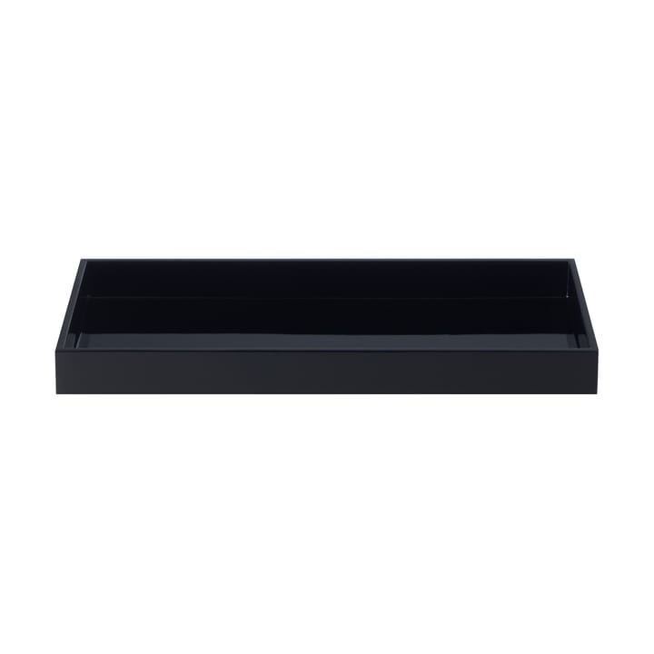 Lux lacquered decorative tray 38x19x3.5 cm - Black - Mojoo