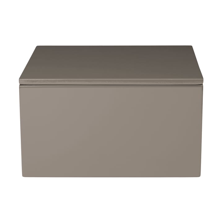 Lux lacquered storage box 19x19x10.5 cm - Dark grey - Mojoo