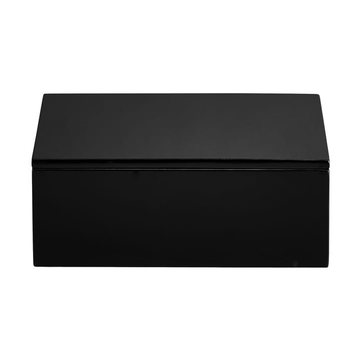 Lux lacquered storage box 19x19x7 cm - Black - Mojoo