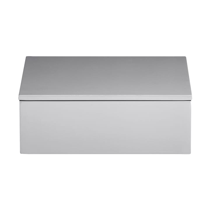 Lux lacquered storage box 19x19x7 cm - Cool grey - Mojoo