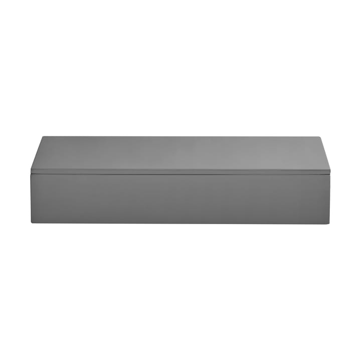 Lux lacquered storage box 38x19x7 cm - Anthracite - Mojoo