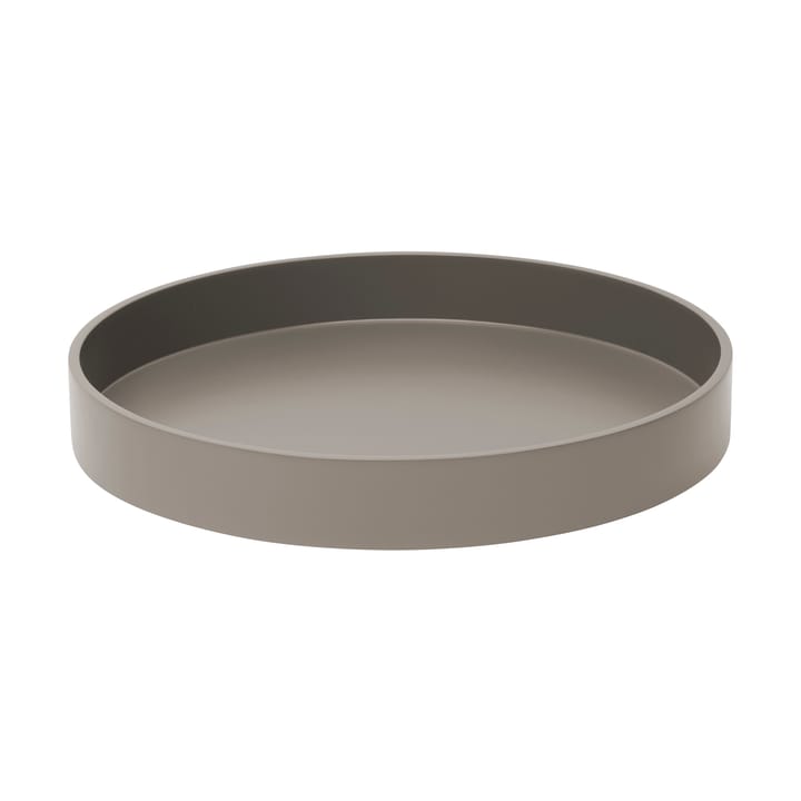 Matte lacquered decorative tray Ø30x4 cm - Dark grey - Mojoo