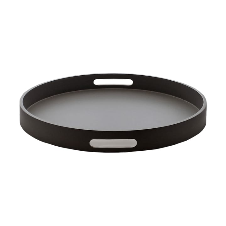 Matte lacquered serving tray Ø40x4 cm - Black - Mojoo