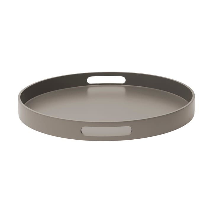 Matte lacquered serving tray Ø40x4 cm - Dark grey - Mojoo