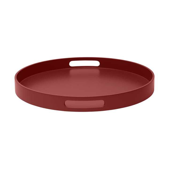 Matte lacquered serving tray Ø40x4 cm - Rusty red - Mojoo