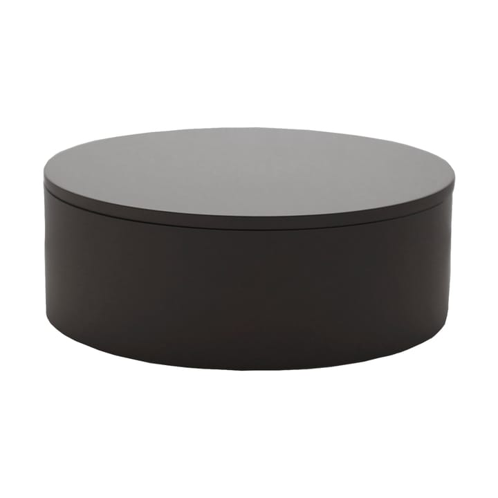 Matte lacquered storage box Ø20x7 cm - Black - Mojoo