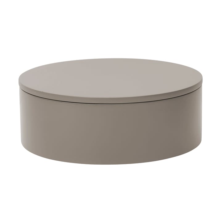 Matte lacquered storage box Ø20x7 cm - Dark grey - Mojoo