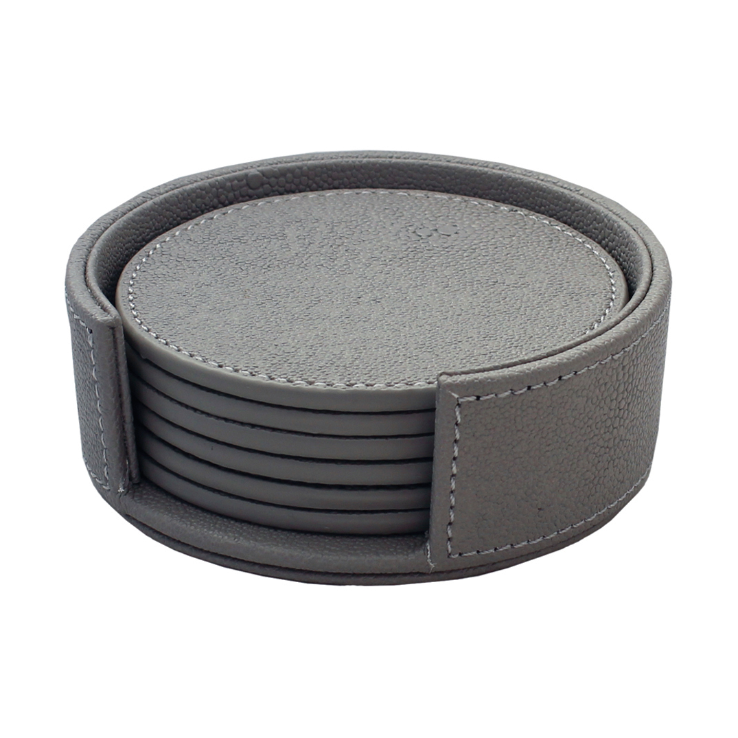 Mojoo Sting coasters Ø12 cm 6-pack Anthracite | Scandinavian Design | Coasters | Grey